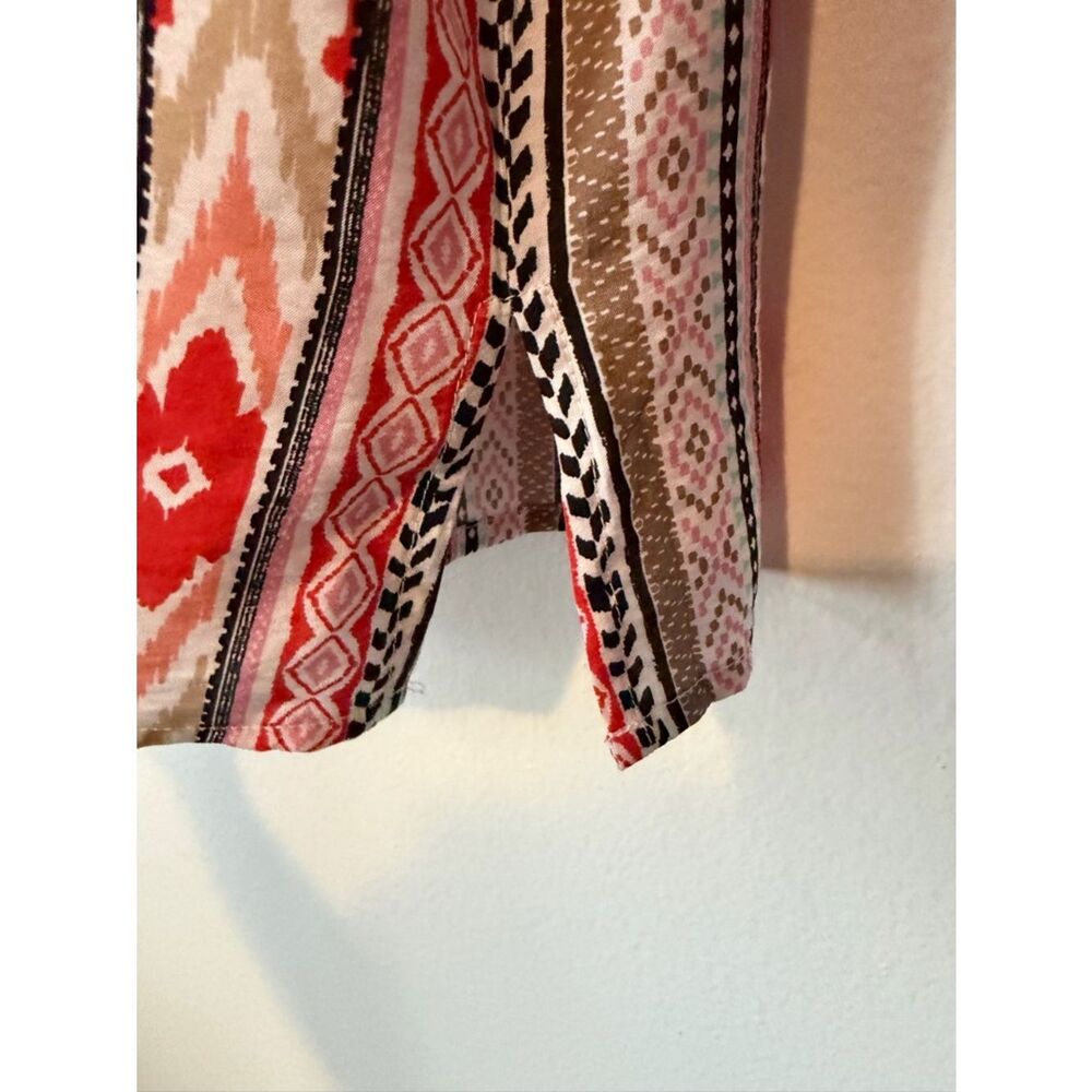 NWT SAVANNA JANE Top Womens Pink Cottagecore Peasant Southwest Pattern Size XL - Picture 7 of 9